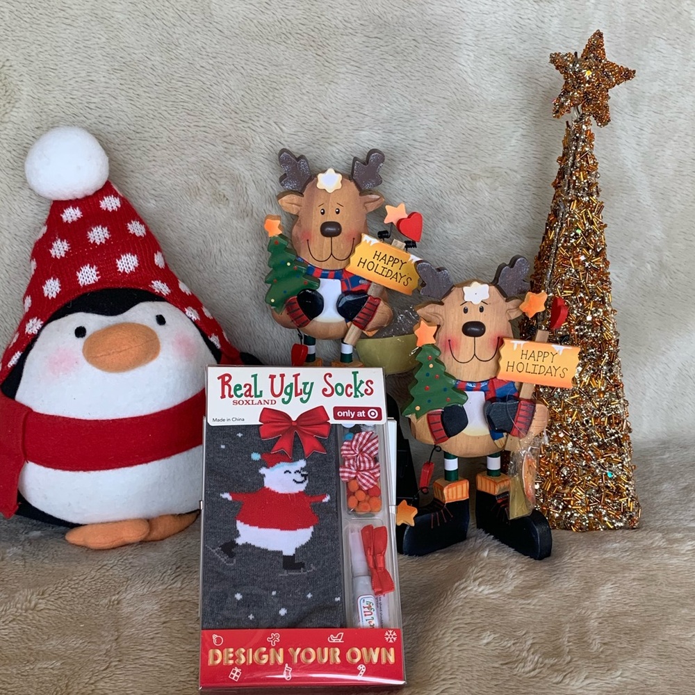 NEW (mostly) Bundle of 5 holiday decor items - mostly new in box